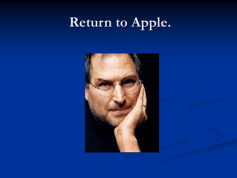 Return to Apple.